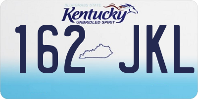 KY license plate 162JKL