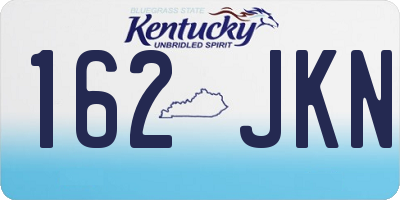 KY license plate 162JKN