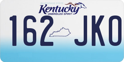 KY license plate 162JKO