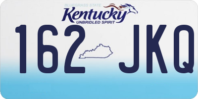 KY license plate 162JKQ