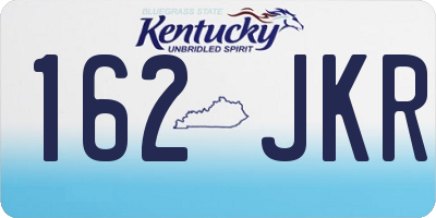 KY license plate 162JKR