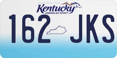 KY license plate 162JKS