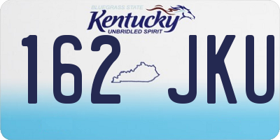 KY license plate 162JKU