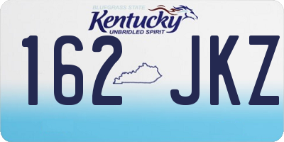 KY license plate 162JKZ