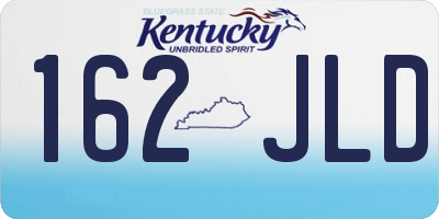 KY license plate 162JLD