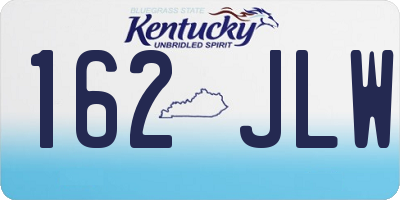 KY license plate 162JLW