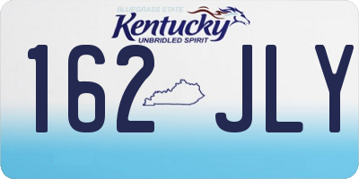 KY license plate 162JLY