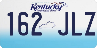 KY license plate 162JLZ