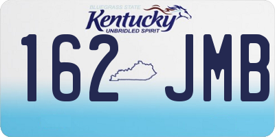 KY license plate 162JMB