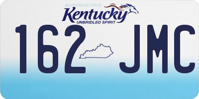 KY license plate 162JMC
