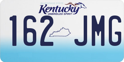 KY license plate 162JMG