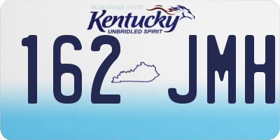 KY license plate 162JMH