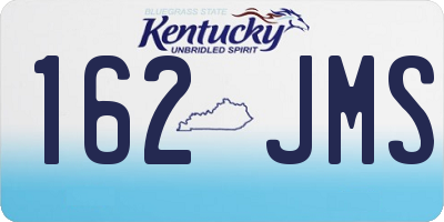 KY license plate 162JMS