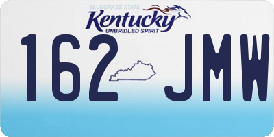 KY license plate 162JMW