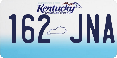 KY license plate 162JNA