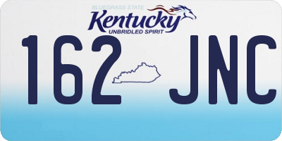 KY license plate 162JNC