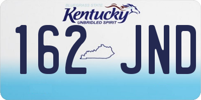 KY license plate 162JND