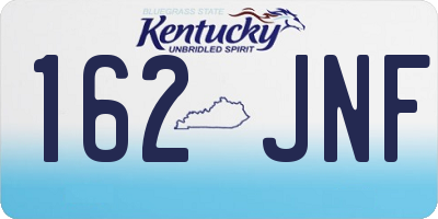 KY license plate 162JNF