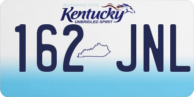 KY license plate 162JNL