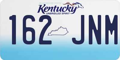KY license plate 162JNM