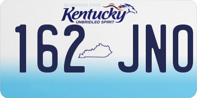 KY license plate 162JNO