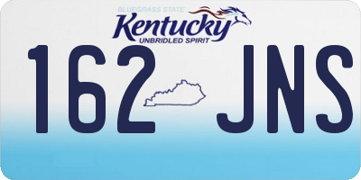 KY license plate 162JNS