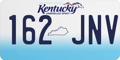 KY license plate 162JNV