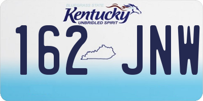 KY license plate 162JNW