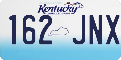 KY license plate 162JNX