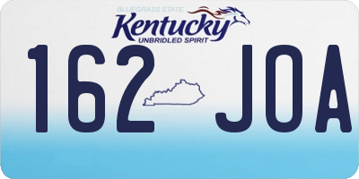 KY license plate 162JOA
