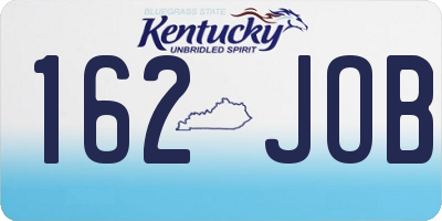 KY license plate 162JOB