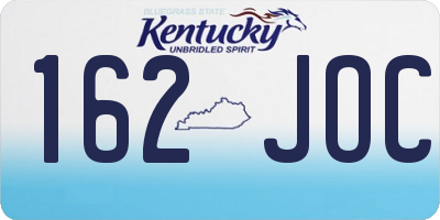 KY license plate 162JOC