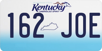 KY license plate 162JOE