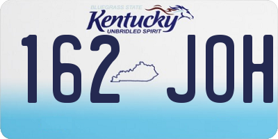 KY license plate 162JOH