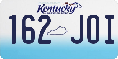 KY license plate 162JOI