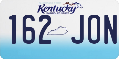 KY license plate 162JON