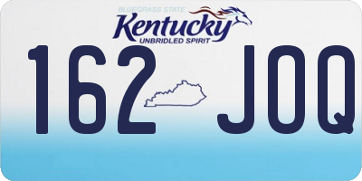 KY license plate 162JOQ