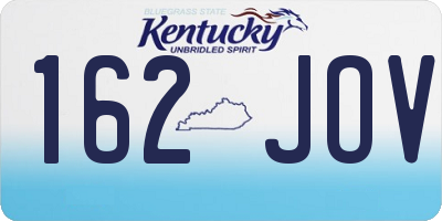 KY license plate 162JOV