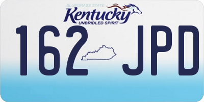 KY license plate 162JPD