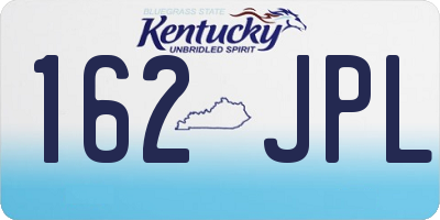 KY license plate 162JPL