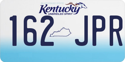 KY license plate 162JPR