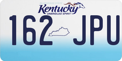KY license plate 162JPU