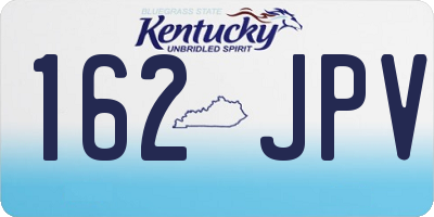 KY license plate 162JPV
