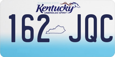 KY license plate 162JQC
