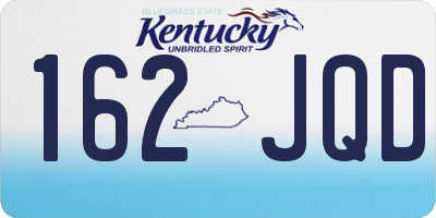 KY license plate 162JQD