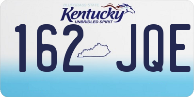 KY license plate 162JQE