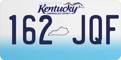 KY license plate 162JQF