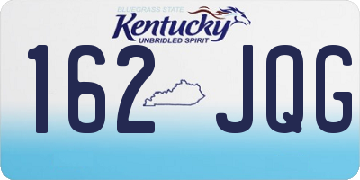 KY license plate 162JQG
