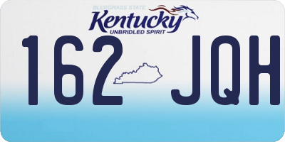 KY license plate 162JQH
