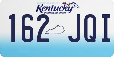KY license plate 162JQI
